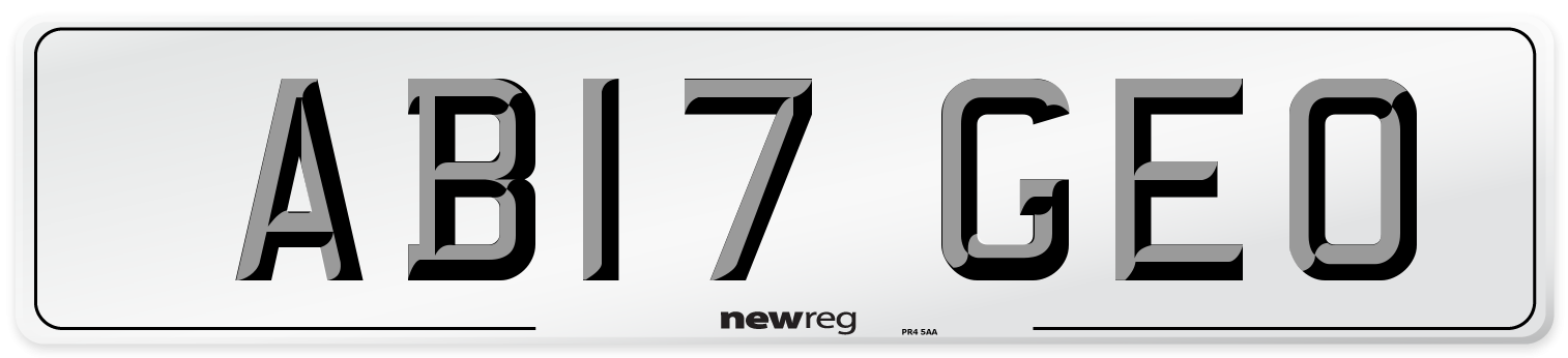 AB17 GEO Number Plate from New Reg